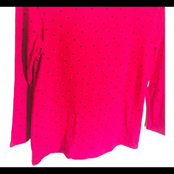 NWT OLD NAVY Twist Back Top With Polka Dot Print & Long Sleeves Red Size Medium - Picture 8 of 14